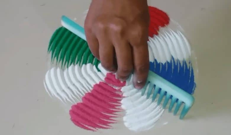  rangoli design using comb