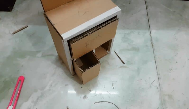 desk organizer from cardboard