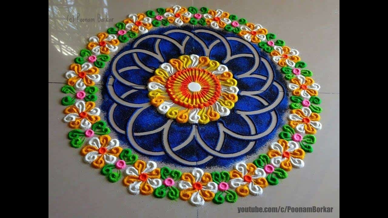 Beautiful and unique rangoli design