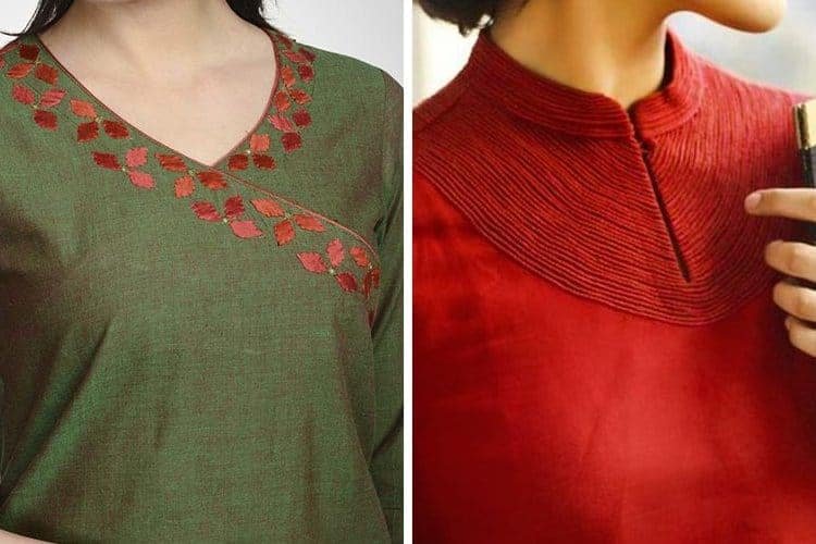 Simple front designs for kurtis - Simple Craft Ideas