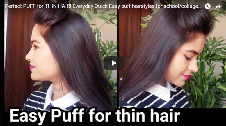 Perfect puff hairstyle for thin hair - Simple Craft Ideas