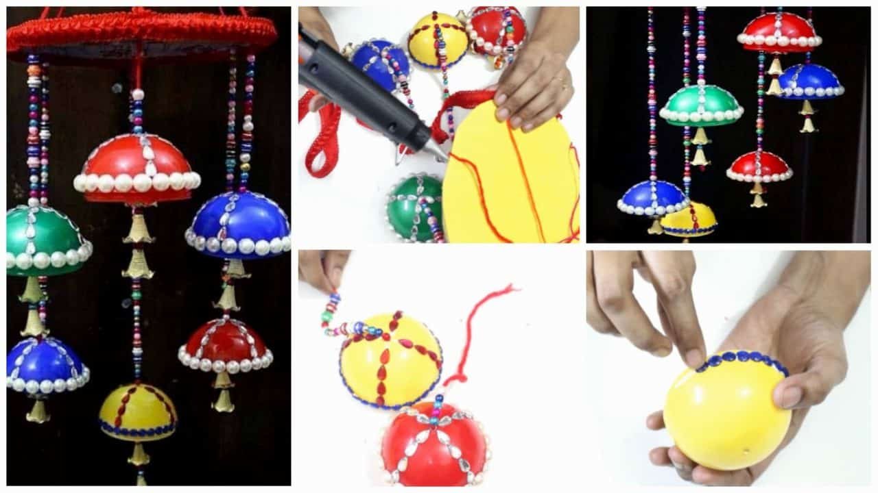 wind chime from plastic balls