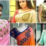 designer saree and blouse
