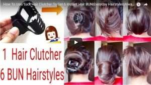 How to use tuck hair clutcher to get 6 instant hair bun