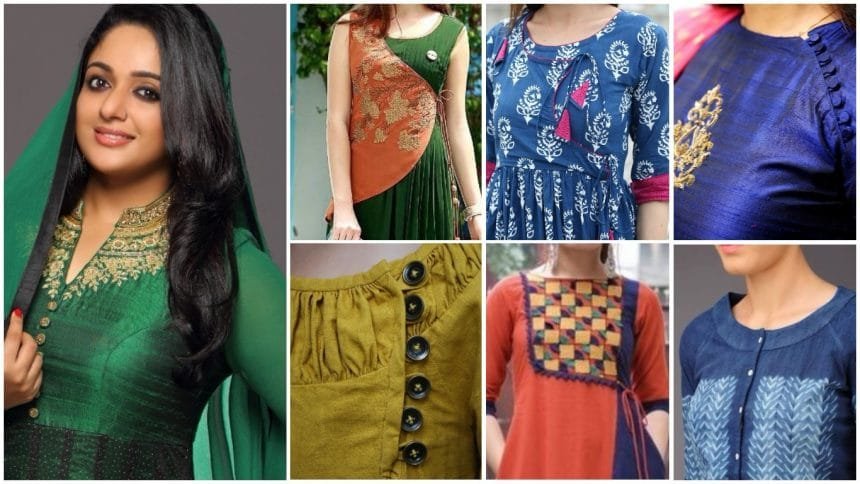 Amazing detail on kurti neck