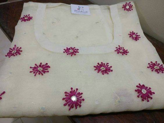 Embroidery stitches for kurti