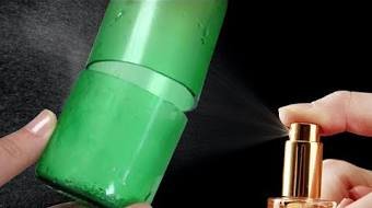 glass bottle using perfume spray