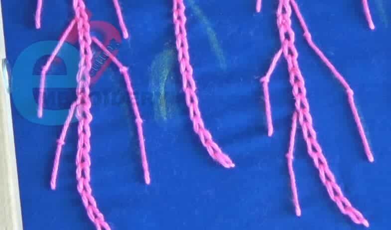 Hand embroidery chain Stitch