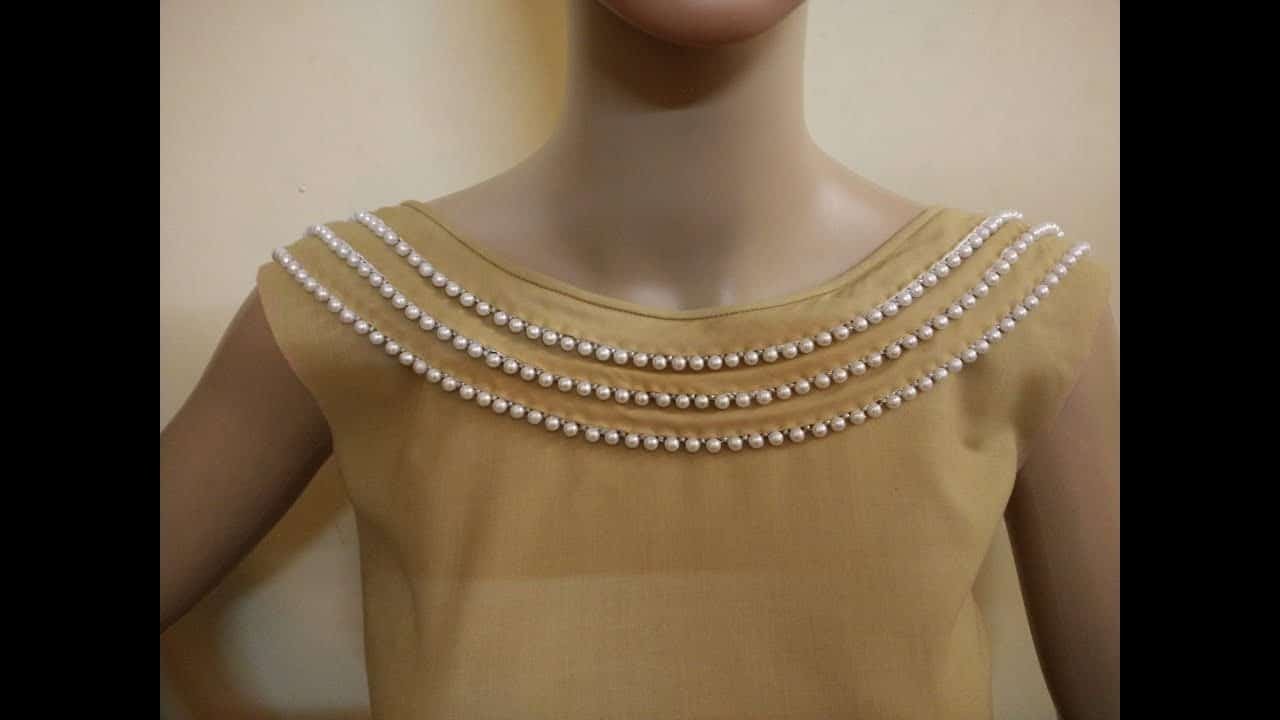 Beads neck designs for kurtis - Simple Craft Ideas