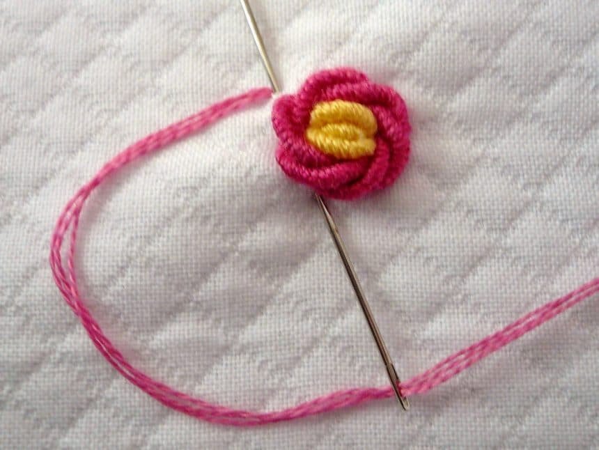 bullion rose embroidery