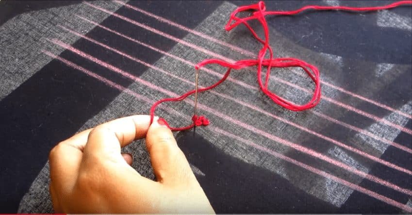 Beads french knots aari designing for Kurti, Kameez