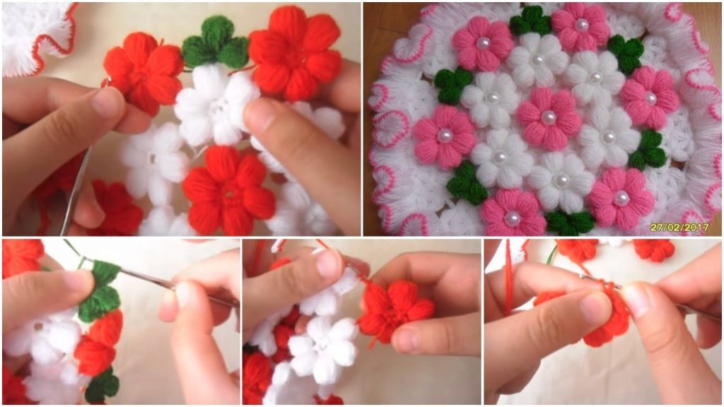 wool craft flowers