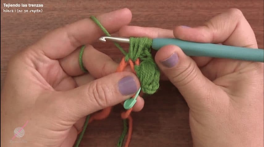 Crochet braid puff stitch