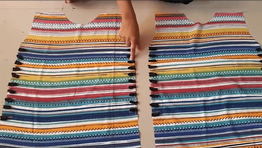 Designer double layer kurti cutting and stitching