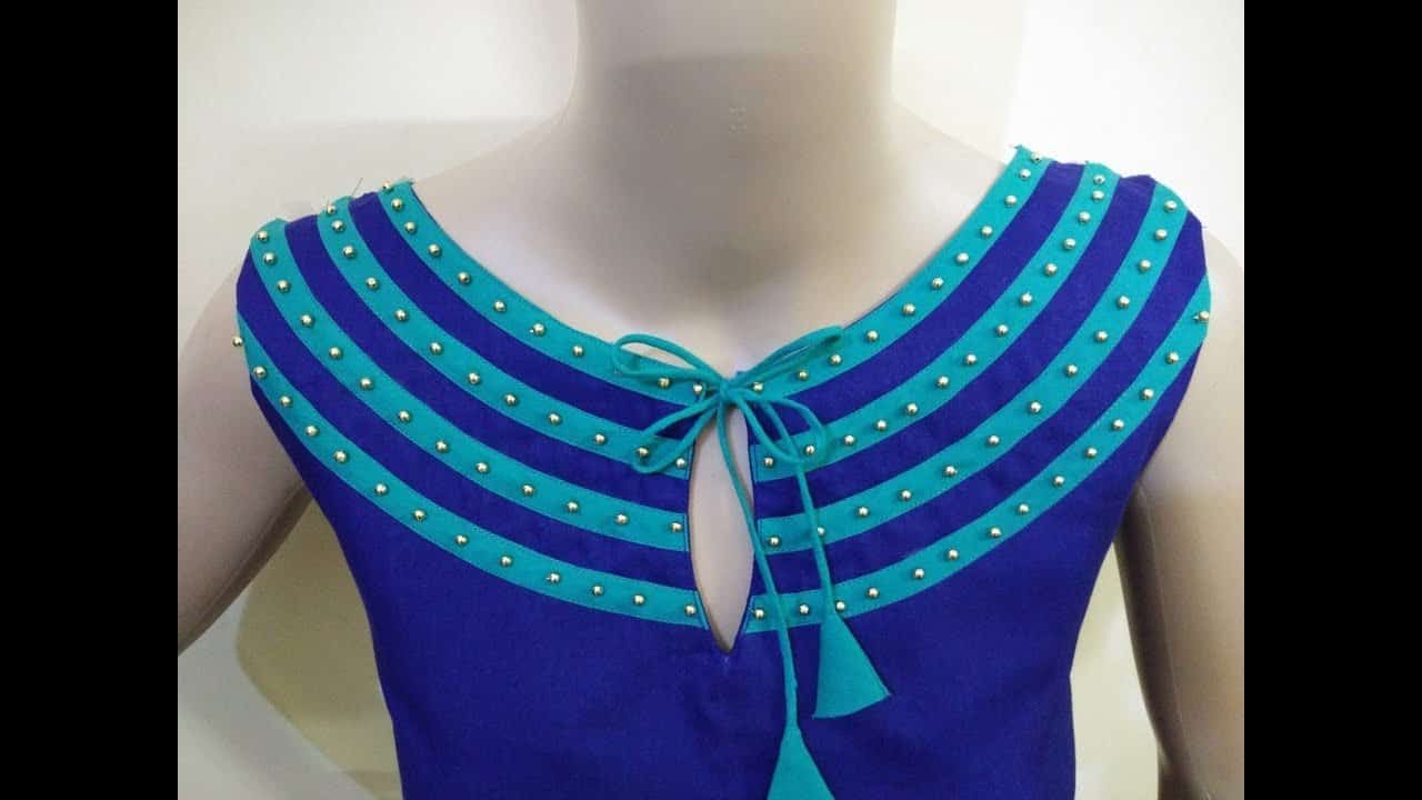 beads neck designs for kurtis - simple craft ideas