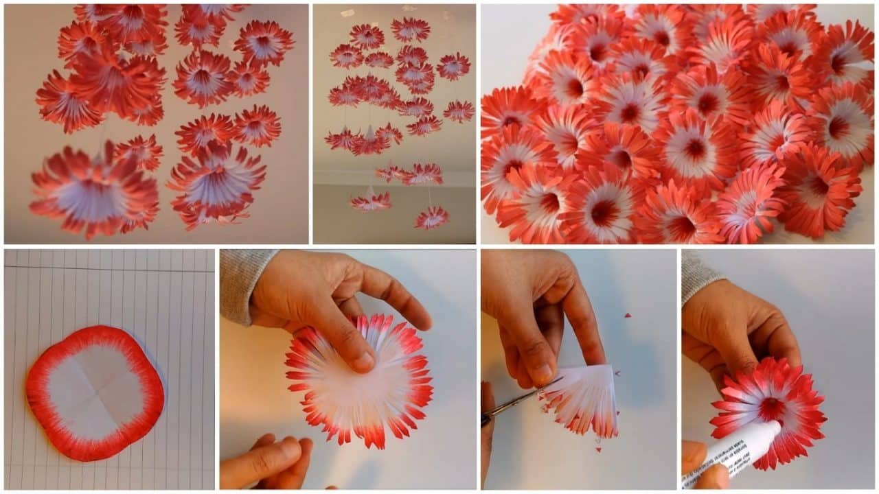 how to make hanging flowers