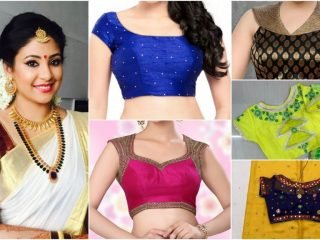 Trendy saree blouses designs
