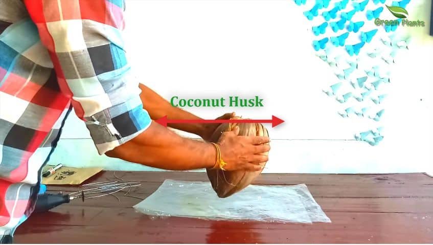 pot from coconut husk