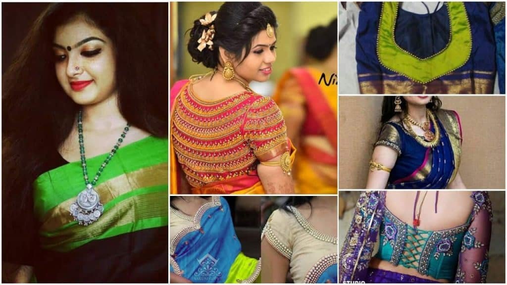 saree blouse back designs