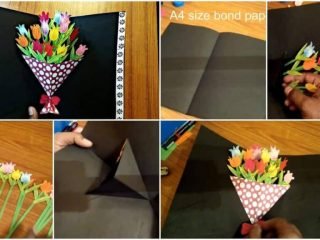 bouquet pop up card