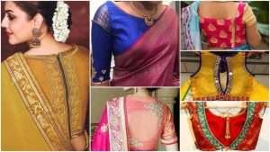 Indian wedding blouse design for silk saree