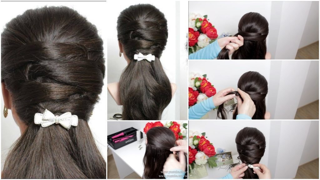 Easy everyday hairstyle for long medium hair - Simple Craft Ideas