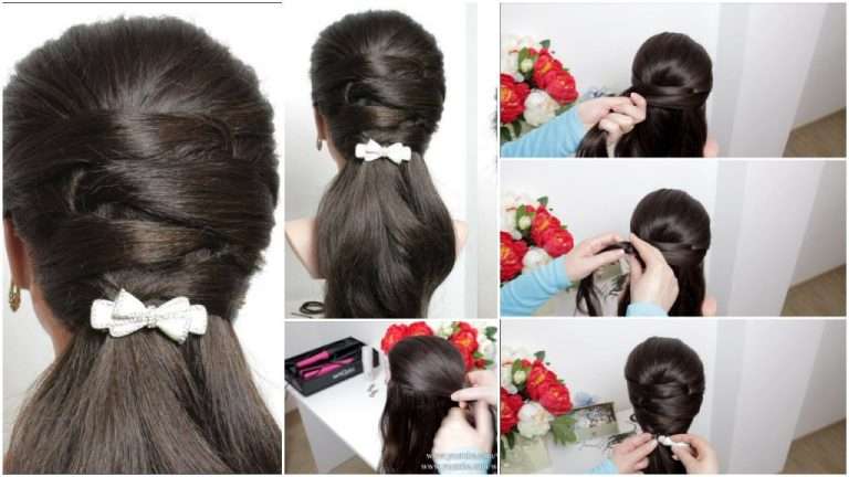 Easy everyday hairstyle for long medium hair