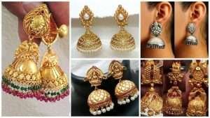 Traditional south indian temple jewellery jhumkas