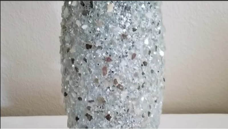 vase from crushed glass