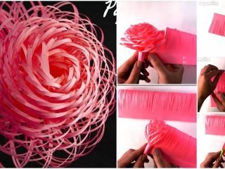 fluffy paper flowers
