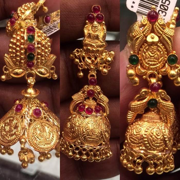 temple jewellery jhumkas