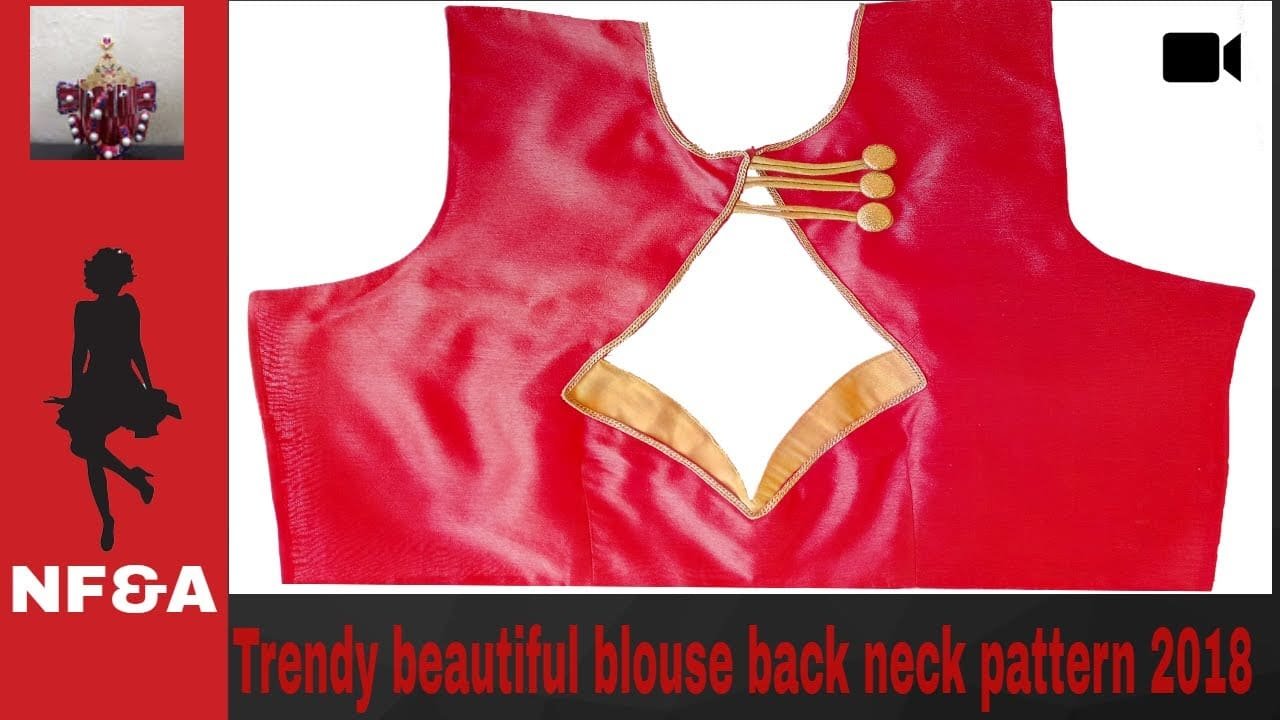 Beautiful Back Neck Blouse Designs Cutting And Stitching Simple