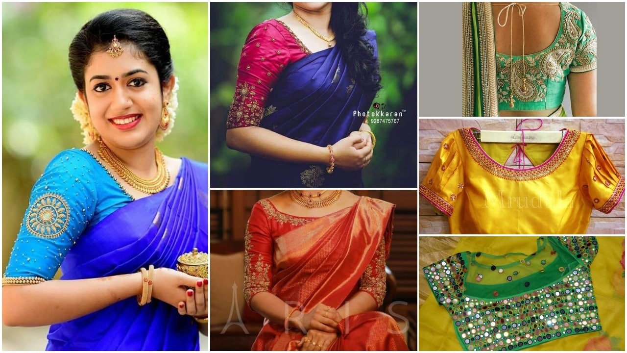 Trendy silk saree blouse designs catalogue