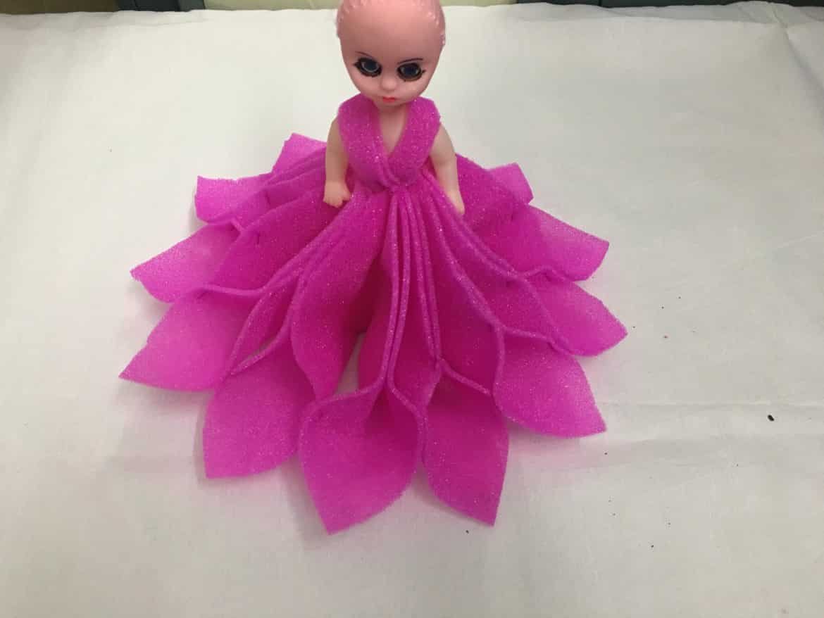 foam doll dress