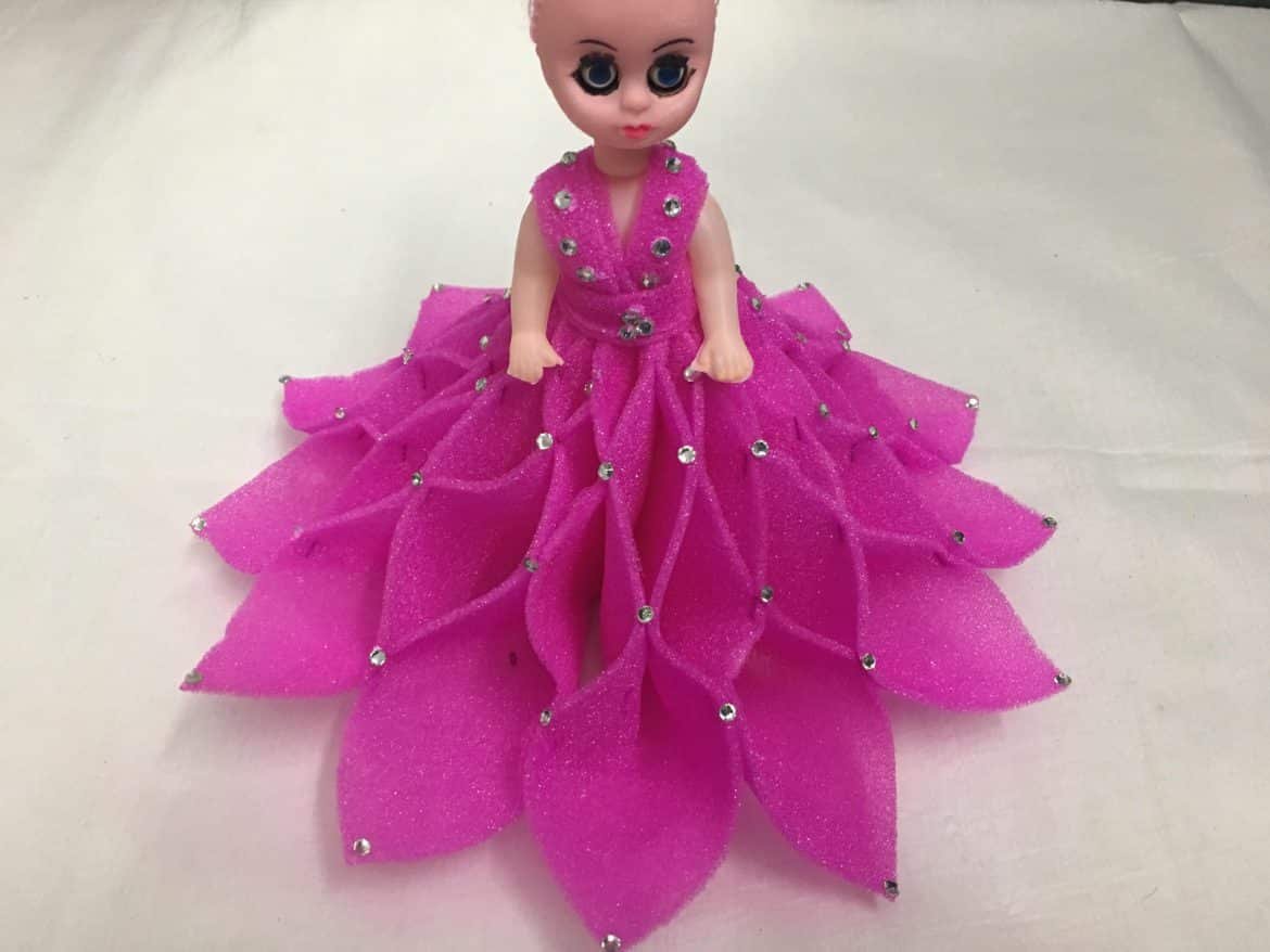 foam dress for doll