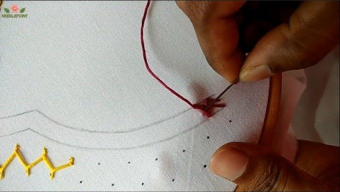 Neckline embroidery design 