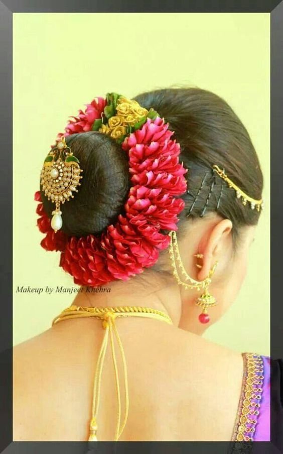 Indian Bridal Bun Hairstyle Archives  Page 2 of 3  Ethnic Fashion  Inspirations