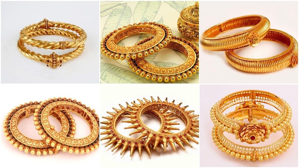 South indian bridal traditional gold bangle designs - Simple Craft Ideas