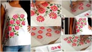 Flower panting design on top