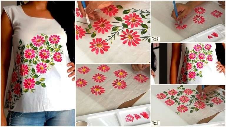 Flower panting design on top