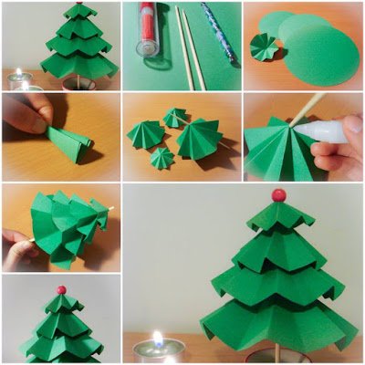 How to make different types of christmas trees - Simple Craft Idea