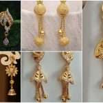 Light weight gold latkan earrings