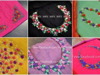 youtube how to decorate embroidered flower on kurti