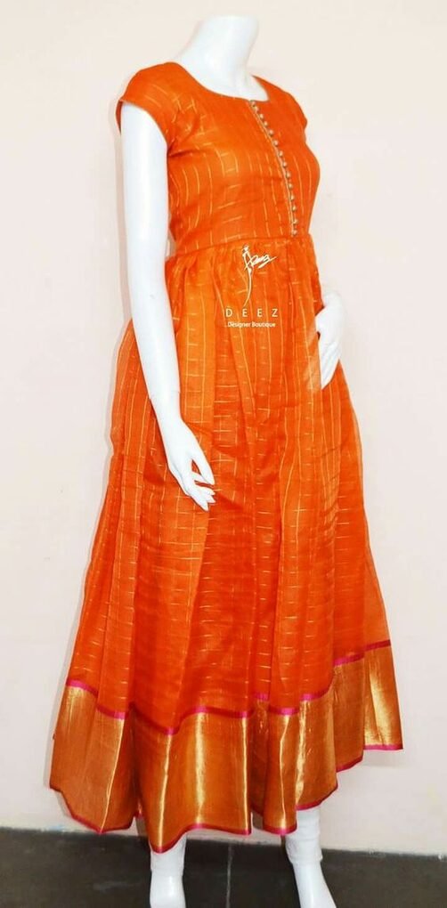 One Piece Long Dress From Saree Online Sale Up To 50 Off