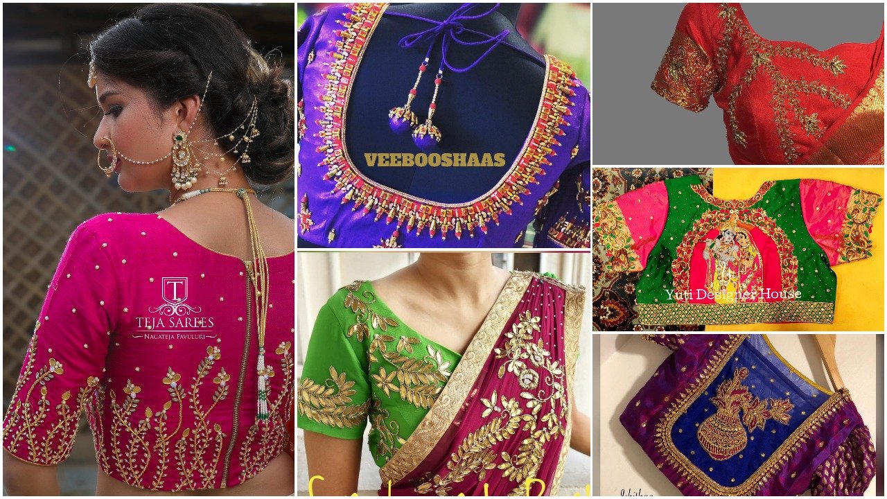 35 Designer work blouse neck designs to look trendy – Simple Craft ...