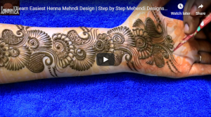 Learn easiest henna mehndi design