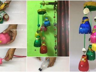 wind chime with recycled materials