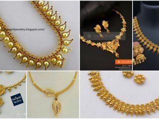 Designer gold necklace for women