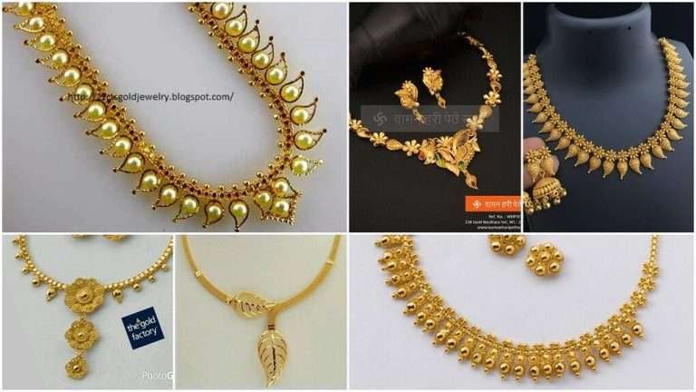 Designer gold necklace for women