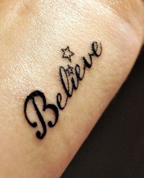 Believe Wrist Tattoo